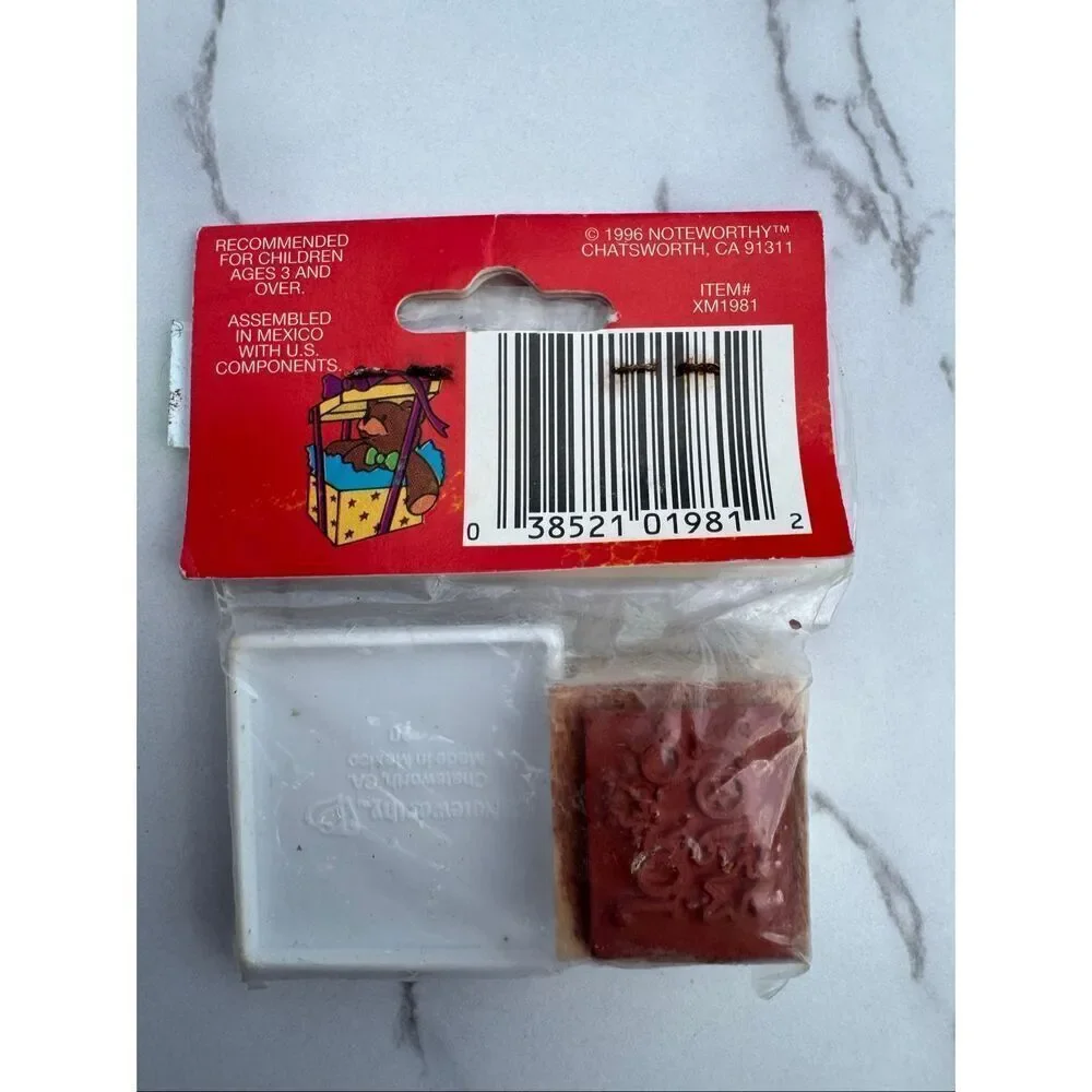 Vintage Noteworthy Christmas Stamp Kit with Small Joy Rubber Stamp and Ink Pad